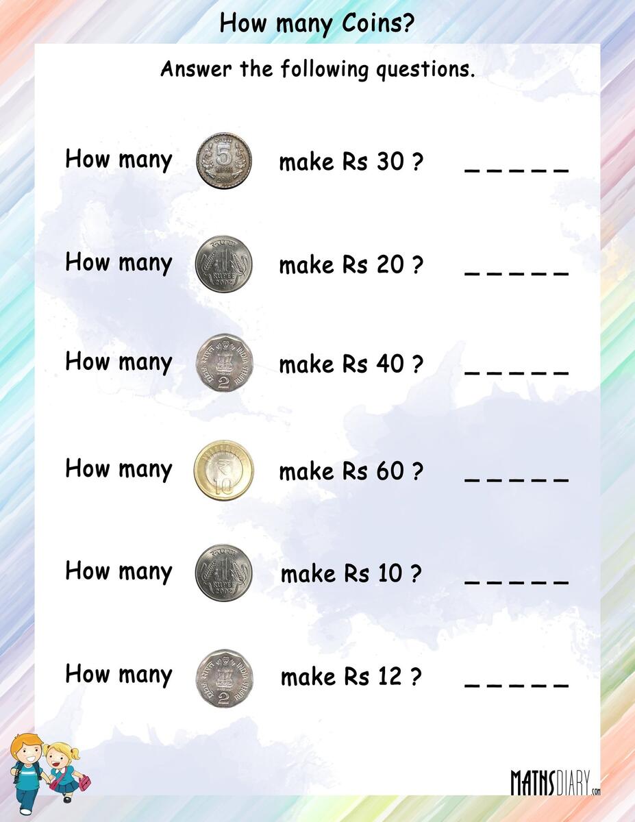 Money Grade 1 Math Worksheets Page 2 Indian Money Worksheets For Class 1 Resource For Teacher