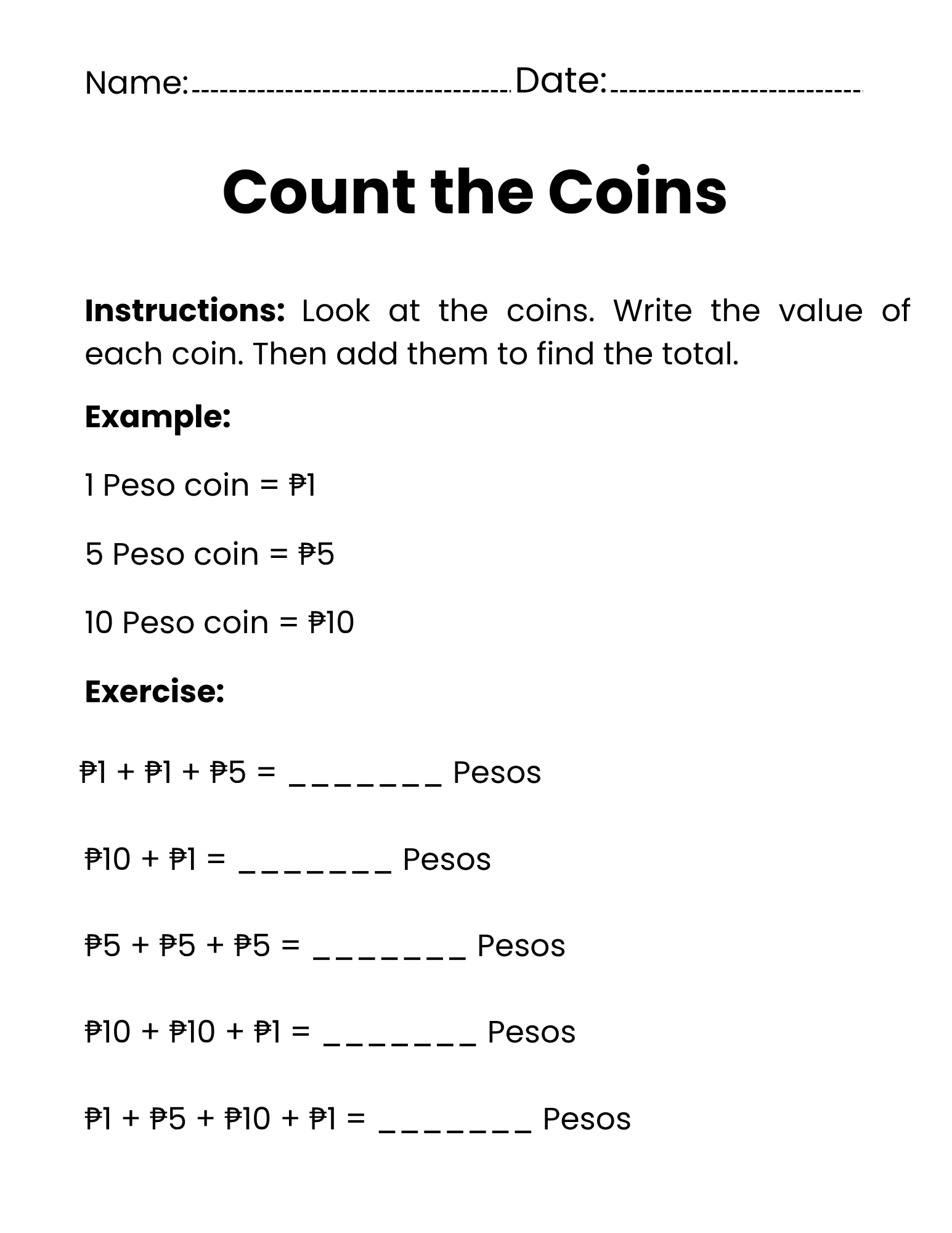 Money Worksheets Philippines Counting Money Activities For 1st And 2nd Grade Made By Teachers
