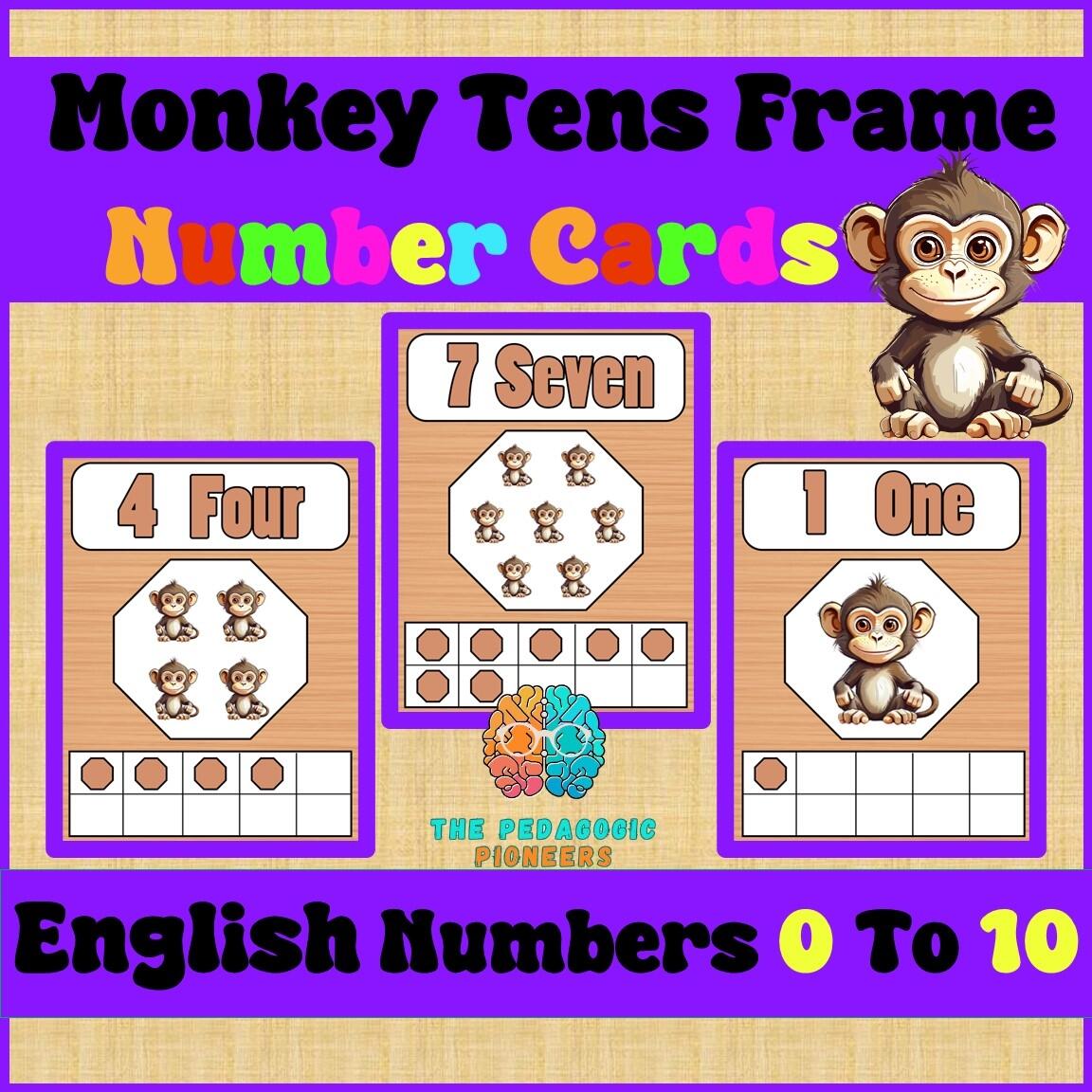 Monkey Tens Frame Number Cards Flash Cards For Children Printable Activities Number Playing 0 10 Made By Teachers Monkey Tens Frame Number Cards Flash Cards For Children Printable Activities Number Playing 0 10 Made By Teachers