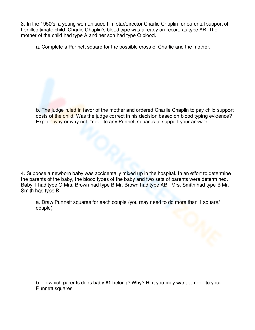 Multiple Allele Crosses Biology Worksheet Multiple Allele Crosses Biology Worksheet