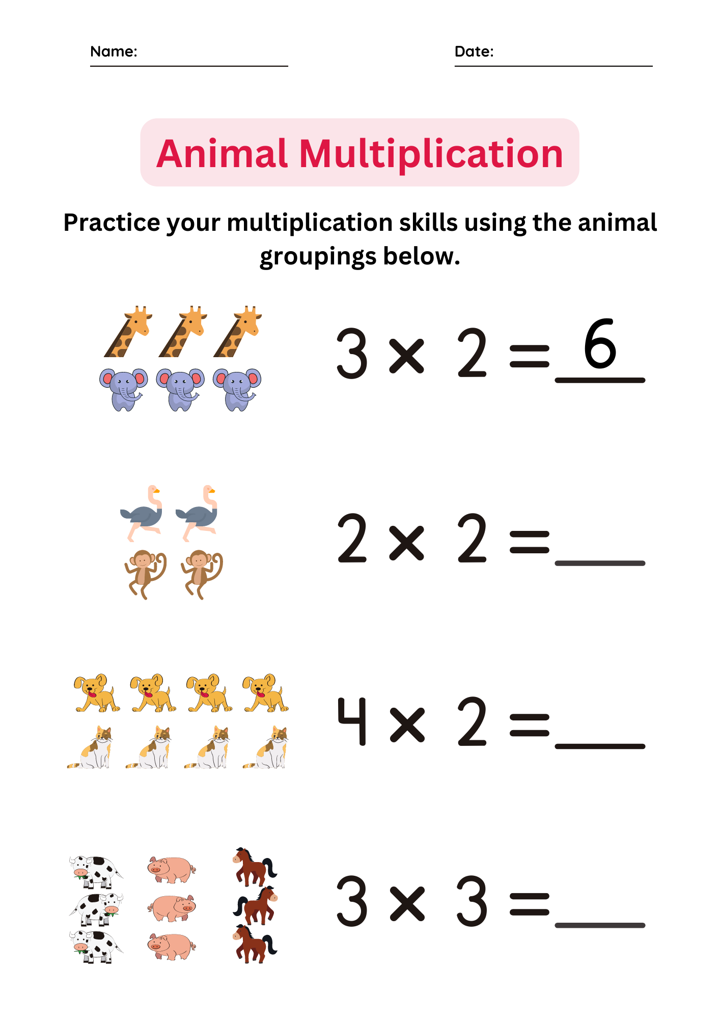 Multiplication Facts Fluency Practice Basic Math Worksheets For Grade 1 2 3 Made By Teachers Multiplication 0 Through 9s Learning Track Rocket Math