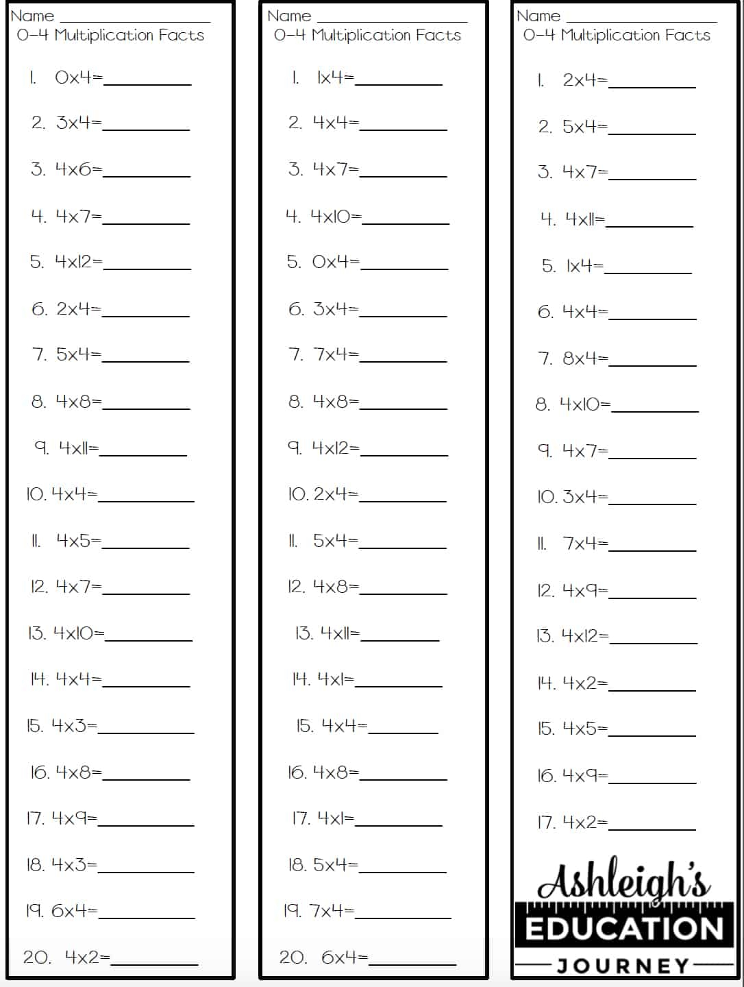 Multiplication Facts For Upper Elementary Students Ashleigh S Education Journey Multiplication Facts For Upper Elementary Students Ashleigh S Education Journey