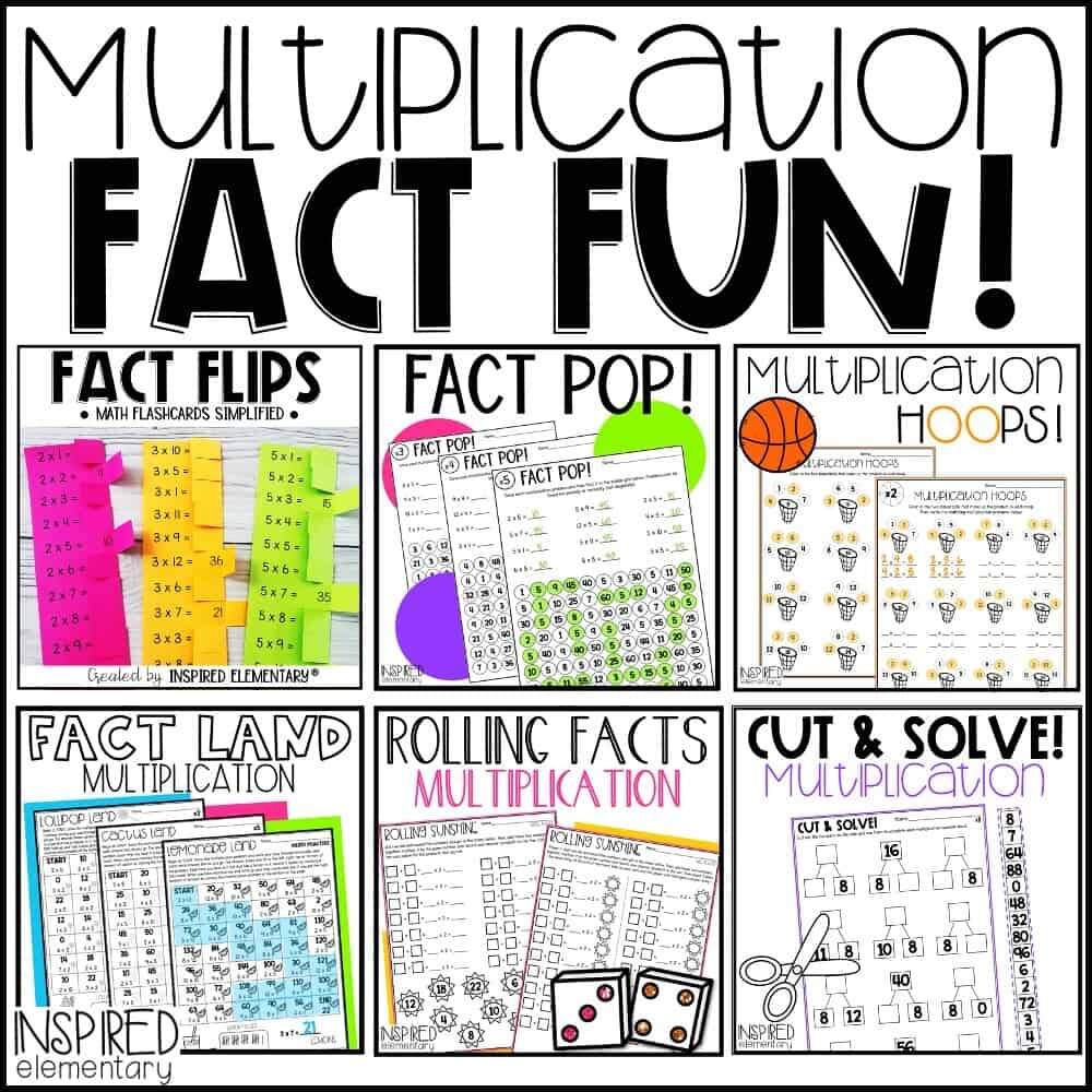 Multiplication Facts Practice Bundle Multiplication Games And Worksheets Inspired Elementary Multiplication And Division Fact Fluency Program The Owl Teacher Worksheets Library