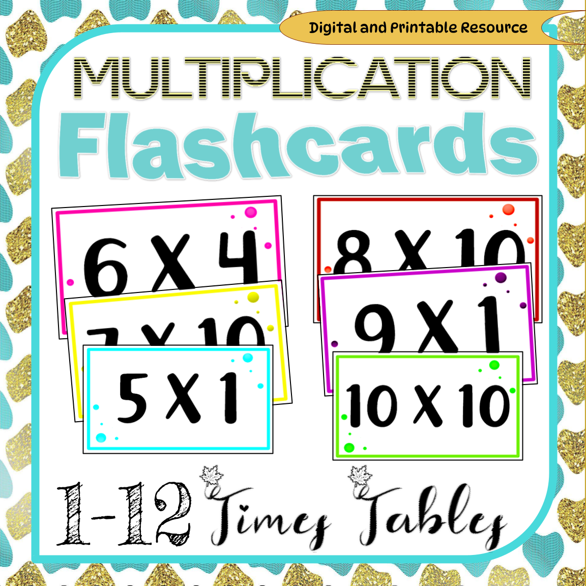 Multiplication Flash Cards With Answers On Back Multiplication Flashcards 1 12 2nd 4th Grade Made By Teachers