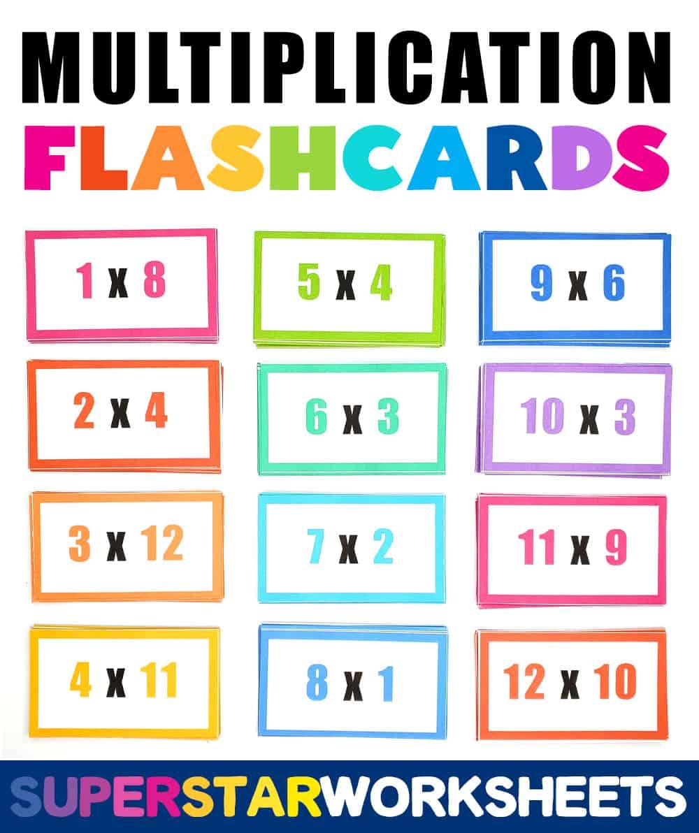 Multiplication Flashcards Superstar Worksheets Free Math Flashcard Templates To Edit And Print Canva