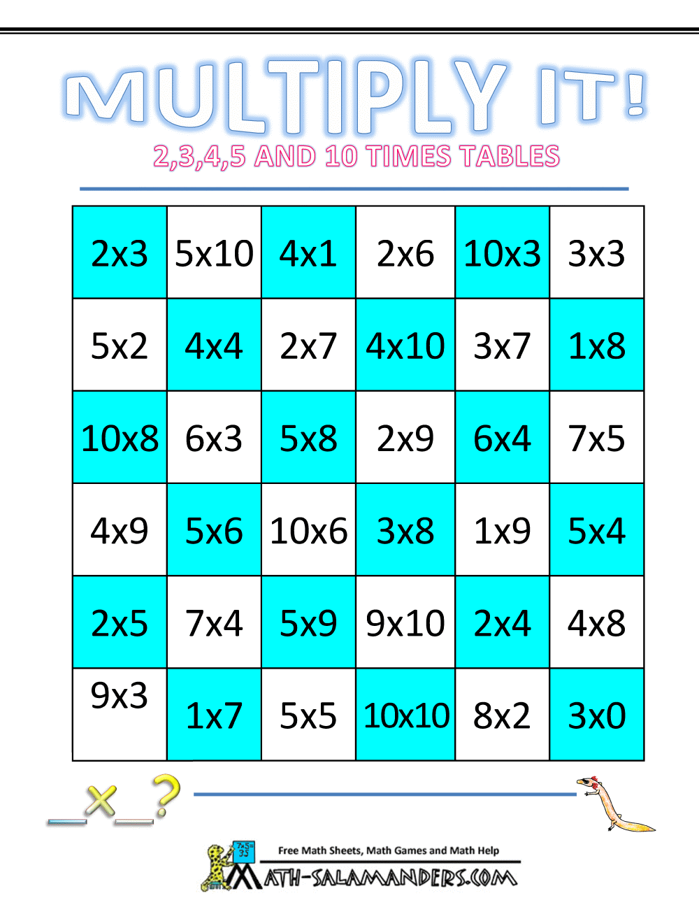 Multiplication Math Games Multiplication Math Games