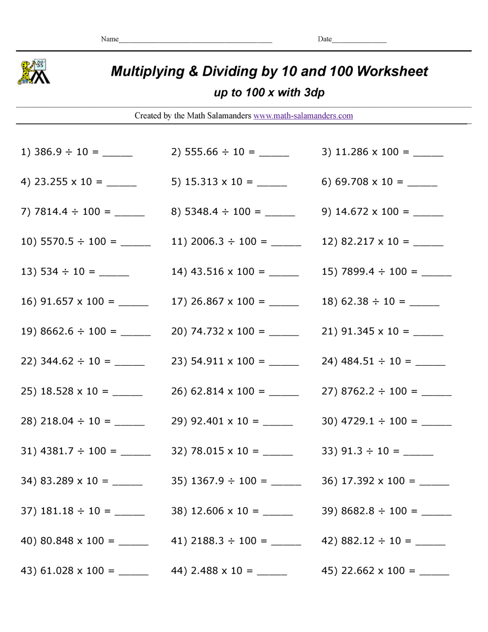Mixed Multiplication Facts 1 12 Timed Tests Worksheets Etsy