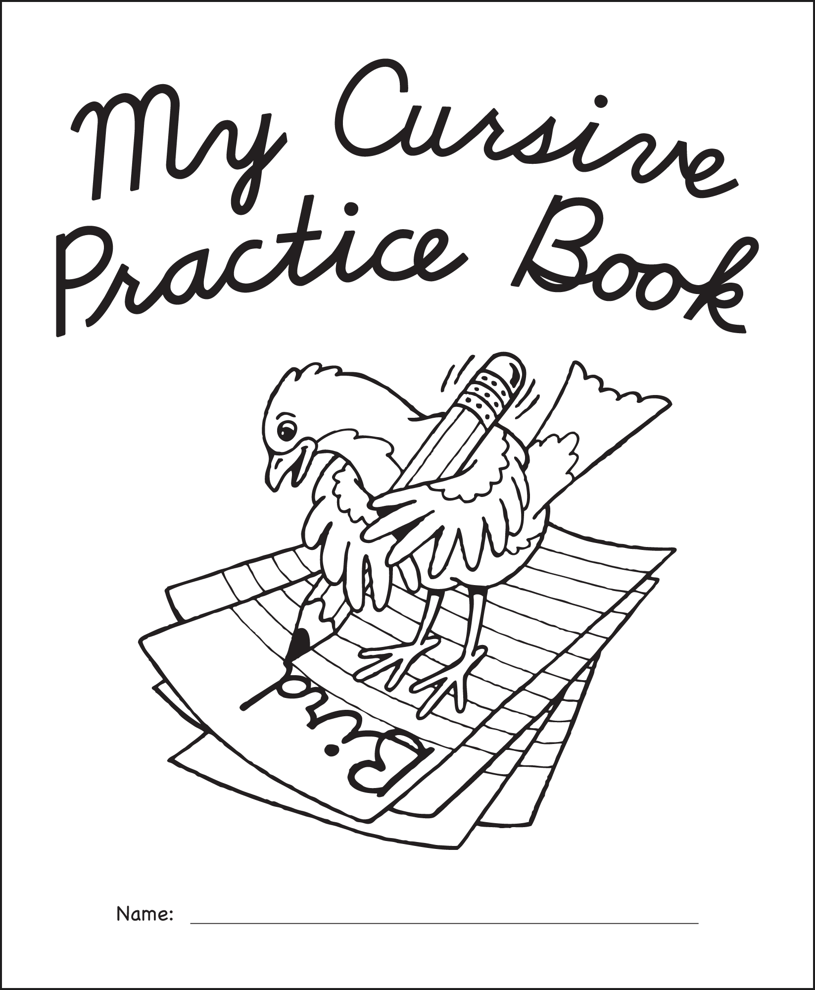 My Own Cursive Practice Book TCR63880 Teacher Created Resources
