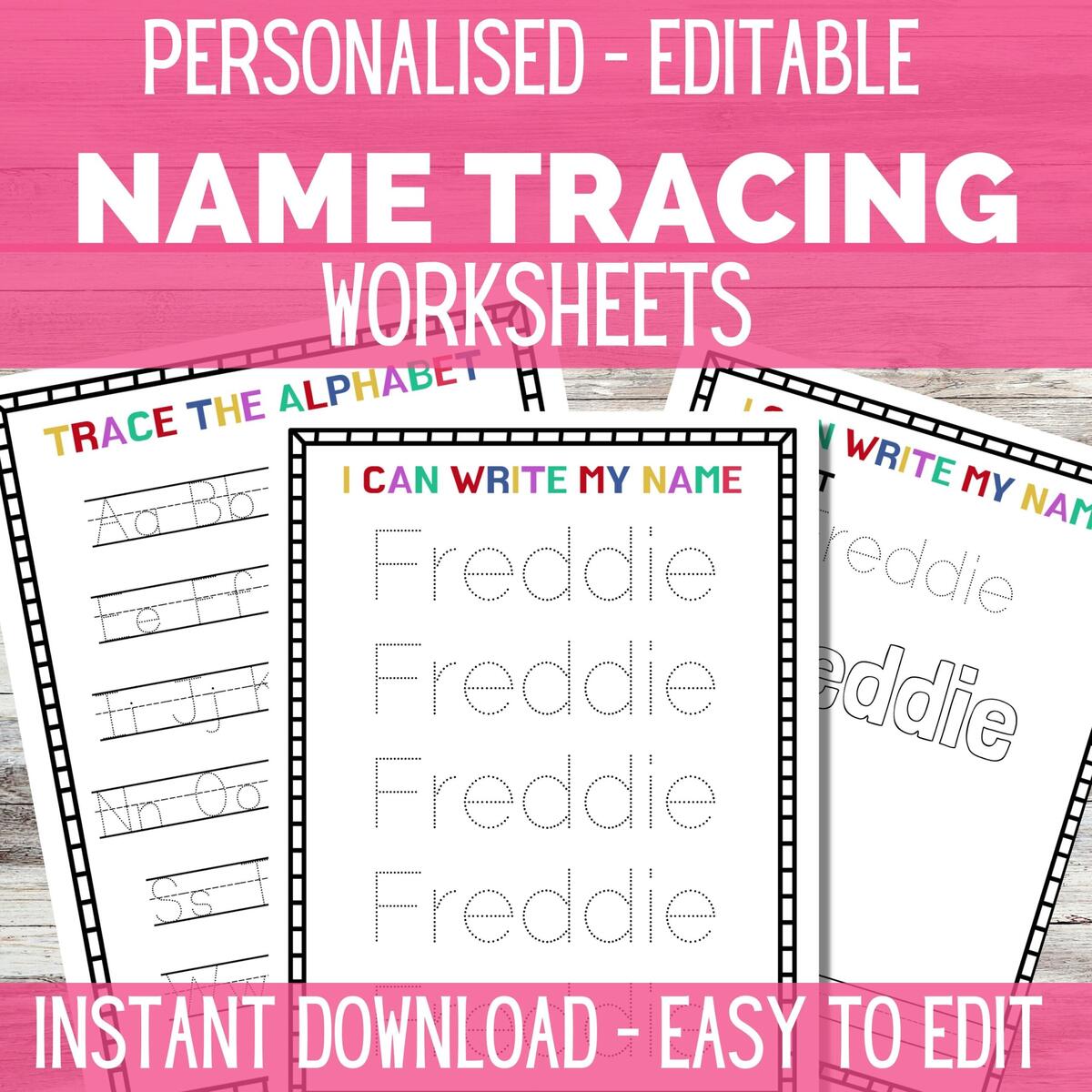 Tracing Alphabet Letters Printable Handwriting Worksheets Free Printables Lettering SVG Files Tools Apps