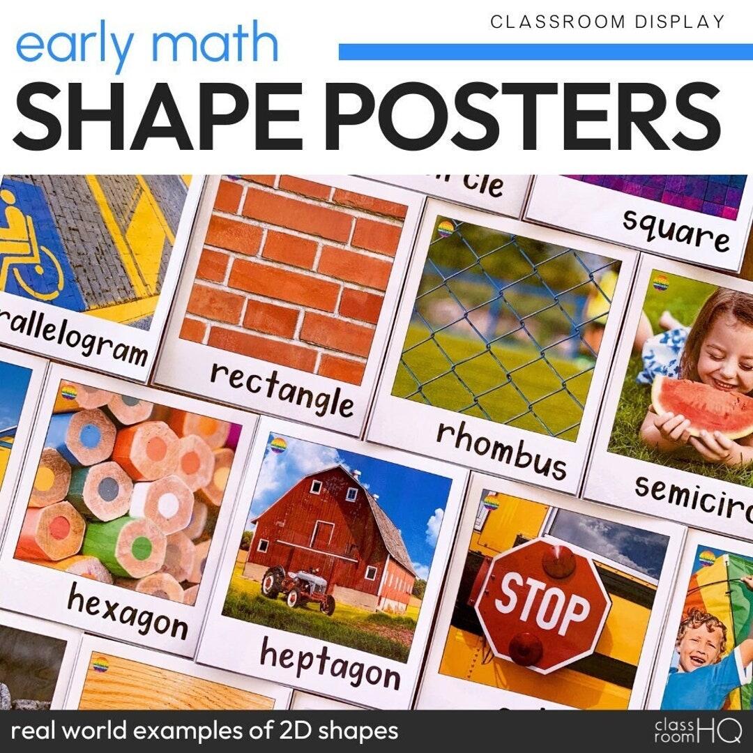 Non Fiction 2D Shape Posters With Real Life Photos Etsy