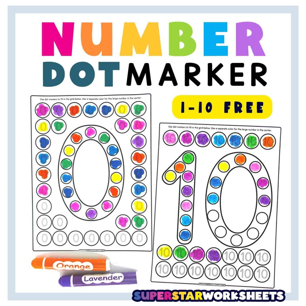 Number Dot Marker Printables Superstar Worksheets Number Dot Marker Printables Superstar Worksheets