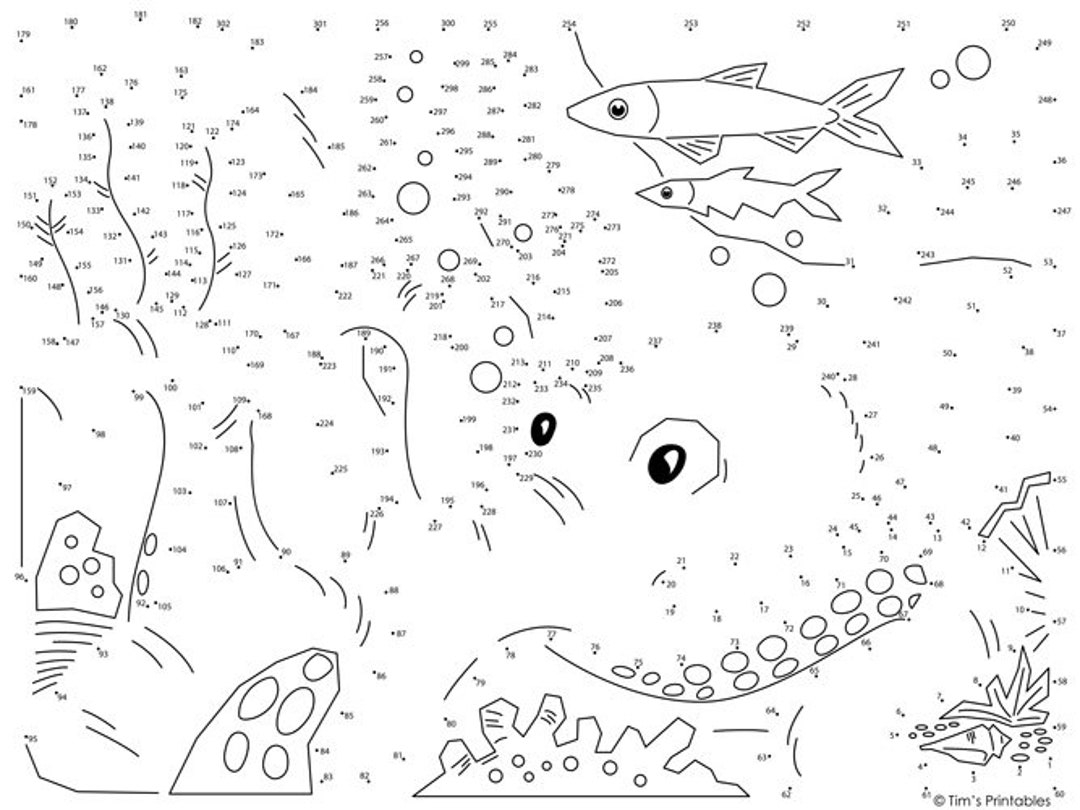 Octopus Dot to dot Connect The Dots PDF Etsy