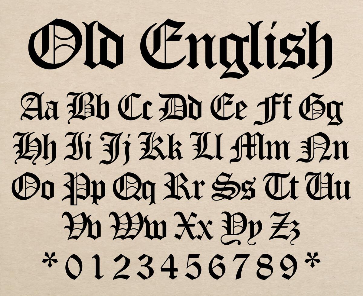 Old English Font Celtic Font Old English Calligraphy Old English Letters Font Old English Cursive Font Old English Alphabet Font Etsy Norway