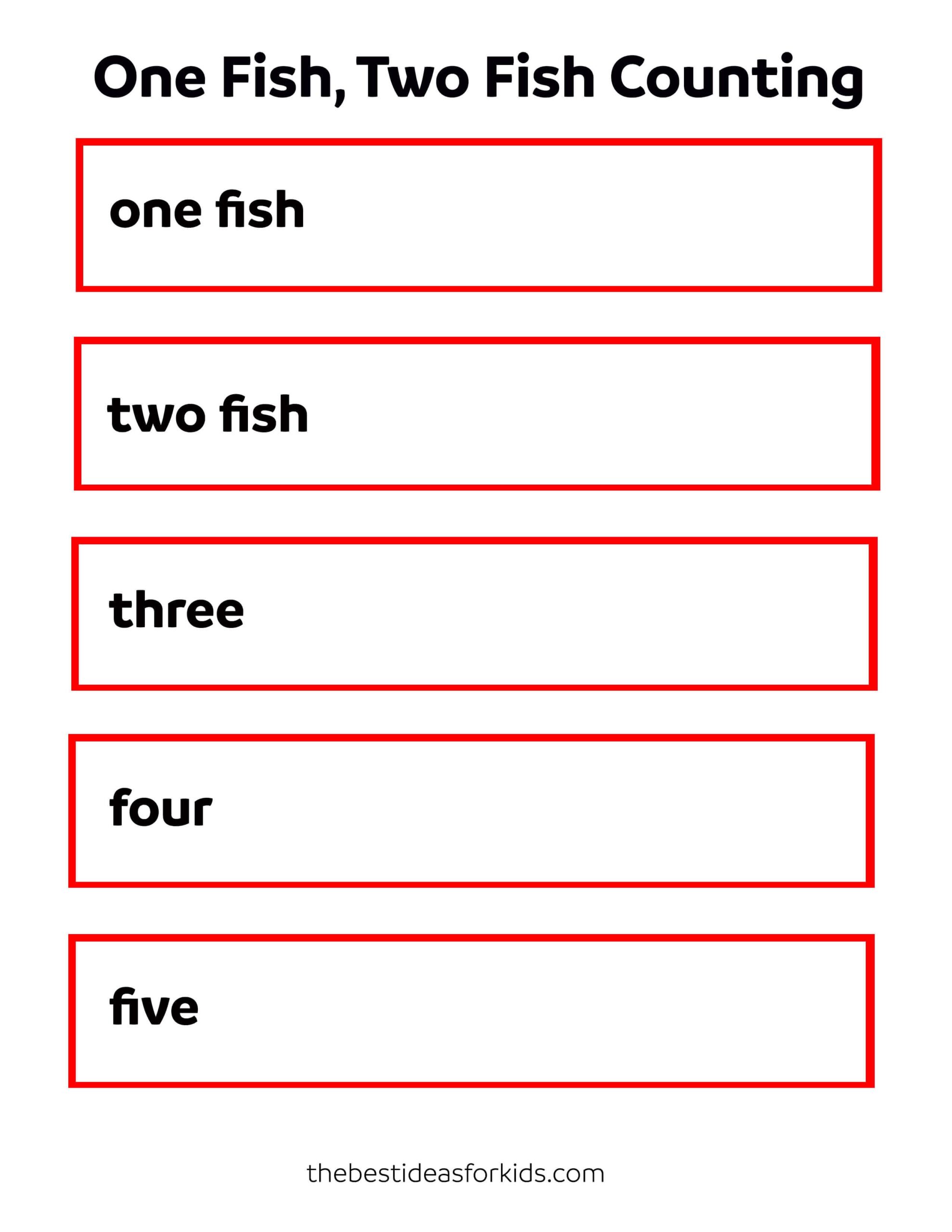 One Fish Two Fish Printable Activity The Best Ideas For Kids