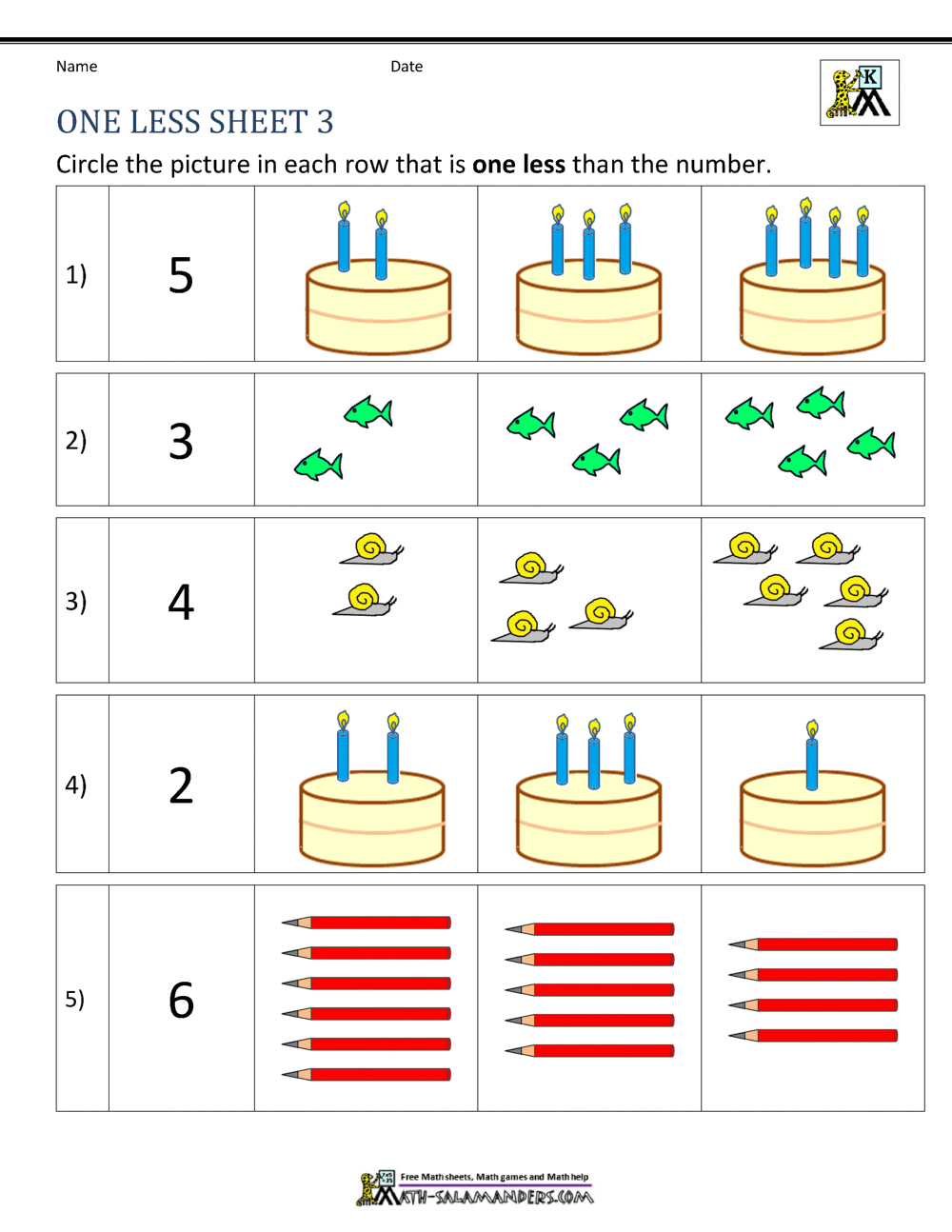 One Less Sheet 3 Printable One More One Less Number Line Worksheet For Kindergarten Made By Teachers