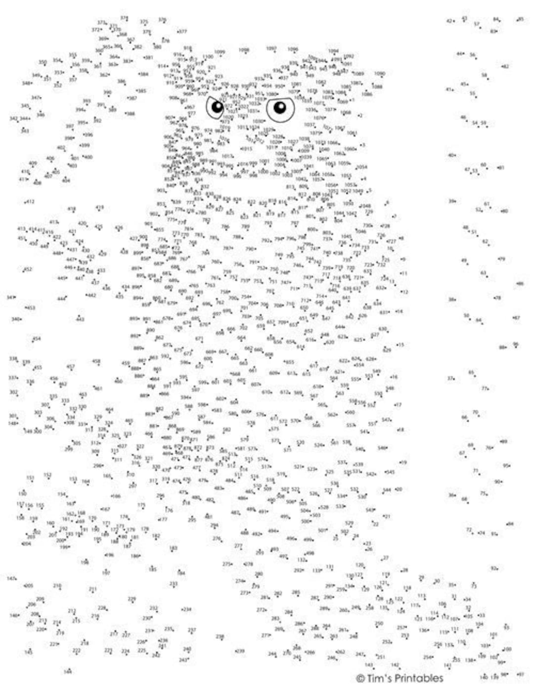 Owl Dot To Dot Coloring Page Free Printable
