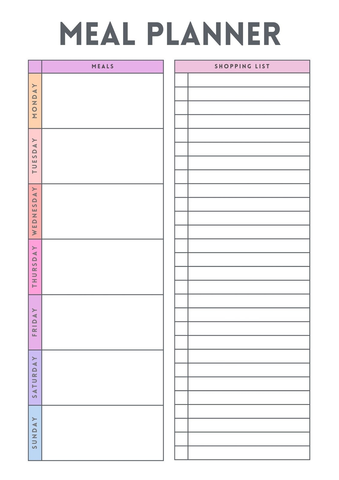 Page 3 Free Printable Planner Templates To Customize Canva