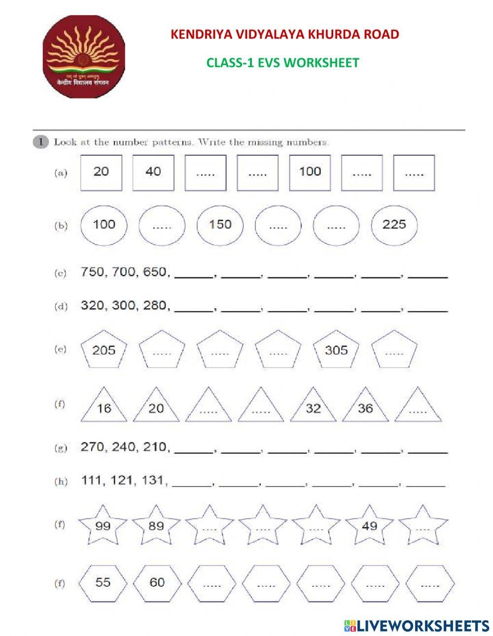 Patterns Online Worksheet For Grade 5 Worksheets Library