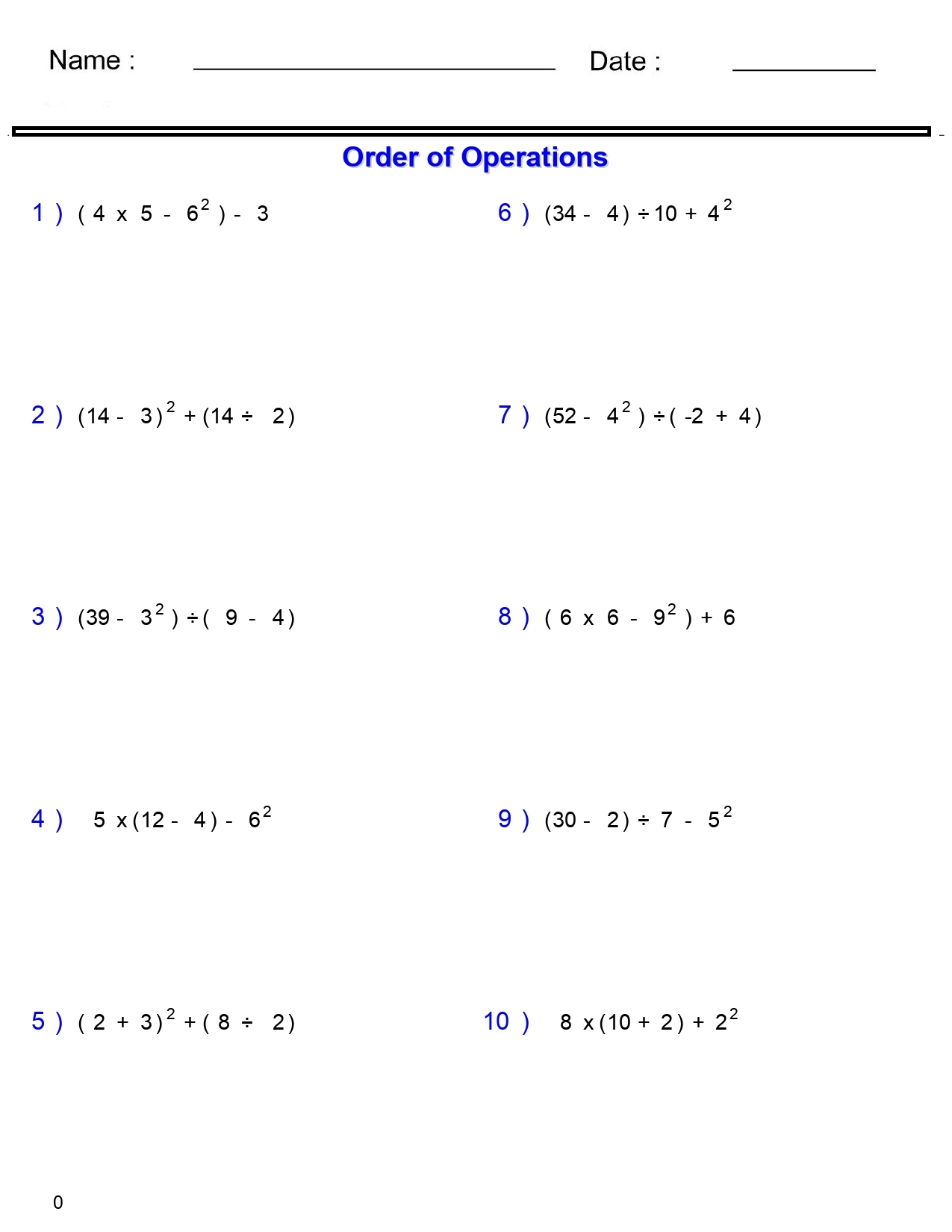 PEMDAS Problems Order Of Operations Worksheets Basic With Parentheses And Exp Made By Teachers PEMDAS Problems Order Of Operations Worksheets Basic With Parentheses And Exp Made By Teachers