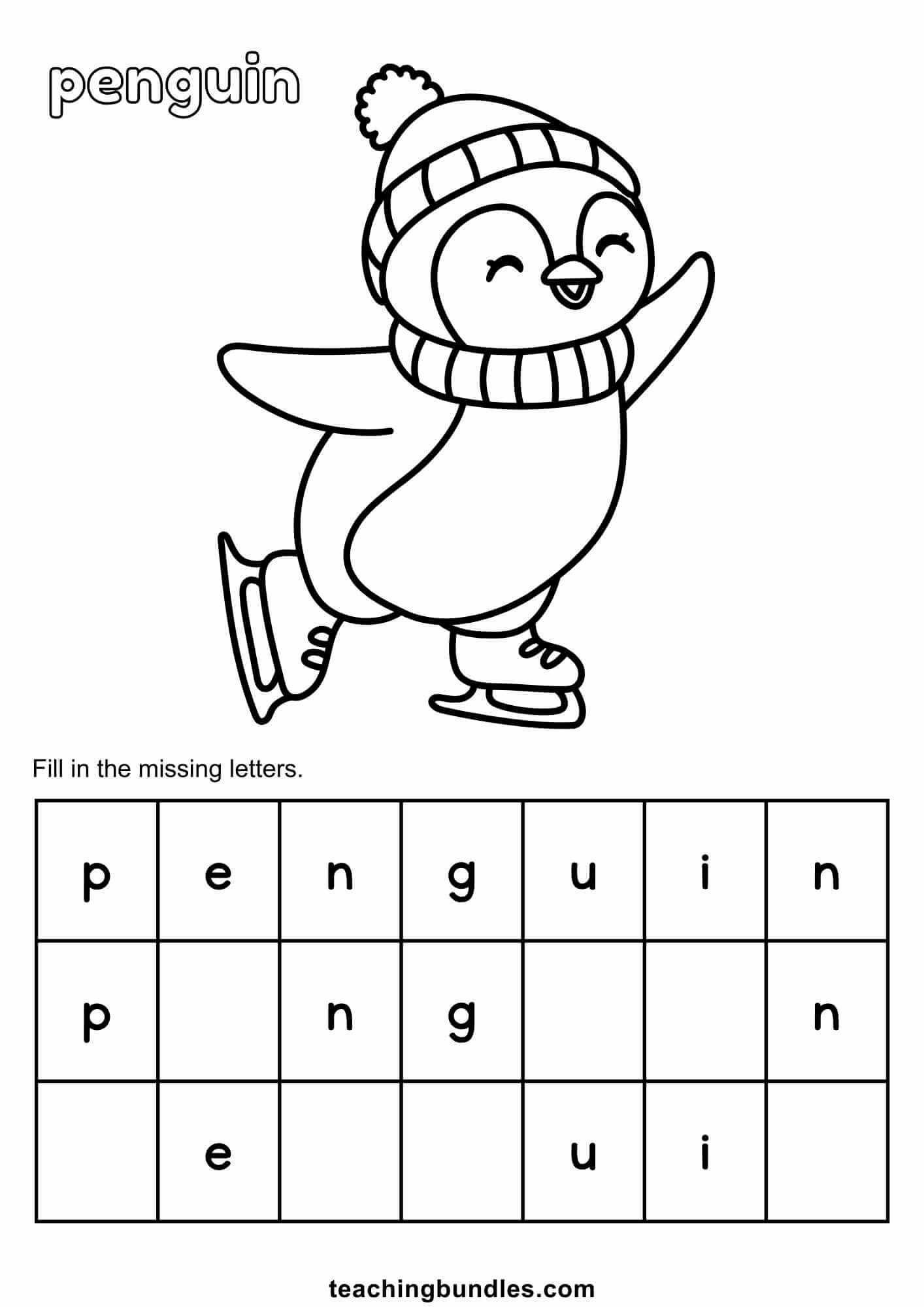 Penguin Activity Pages Teachingbundles Penguin Activity Pages Teachingbundles