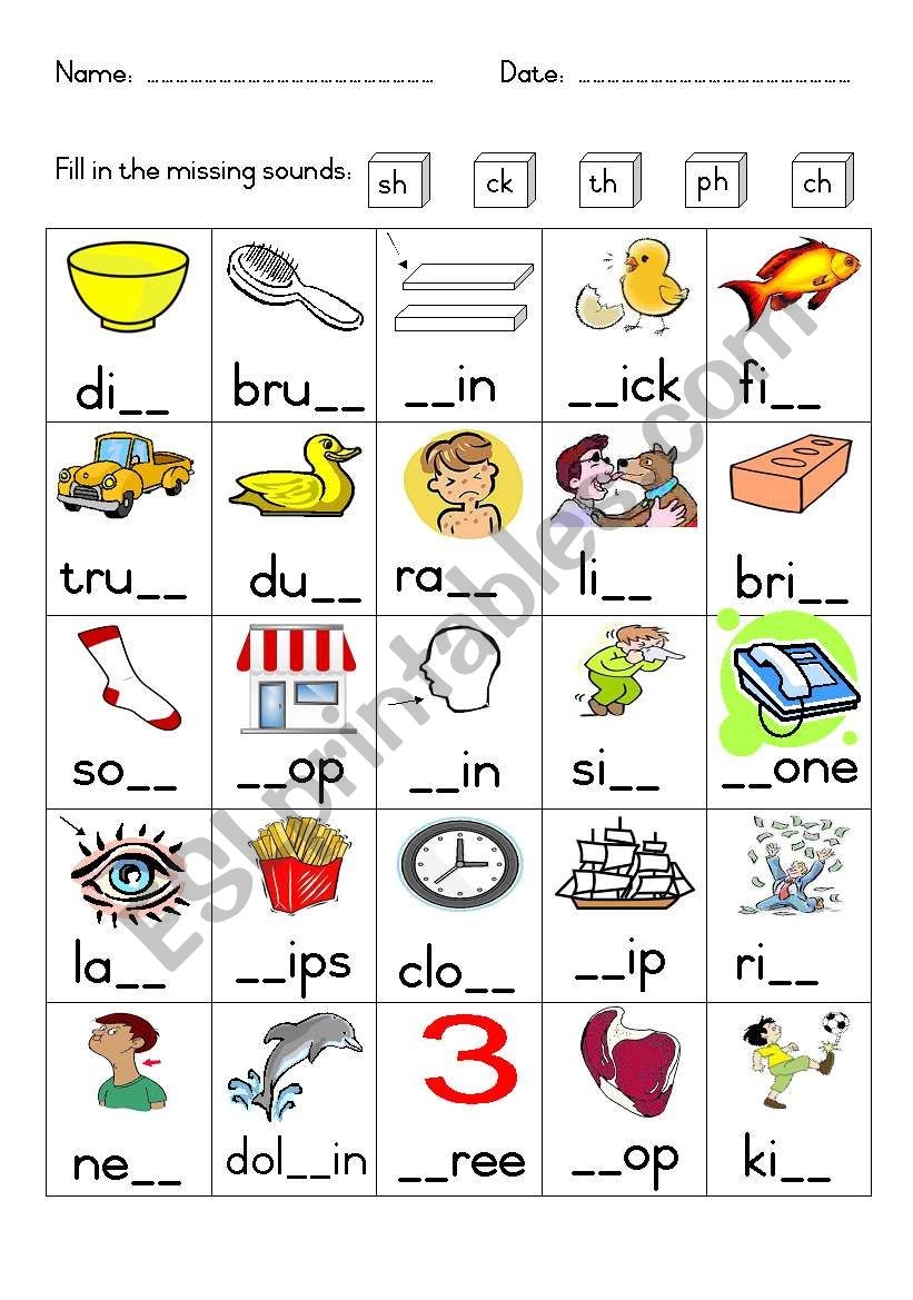 Phonics Missing Sounds ESL Worksheet By Joeyb1 Phonics Missing Sounds ESL Worksheet By Joeyb1