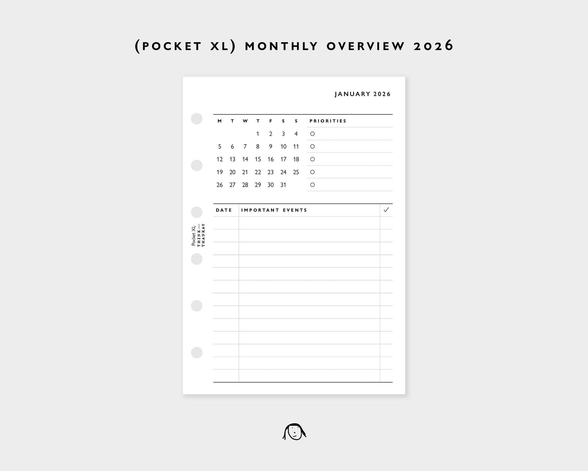 Free Printable 2026 Blank Calendar Templates All 12 Months