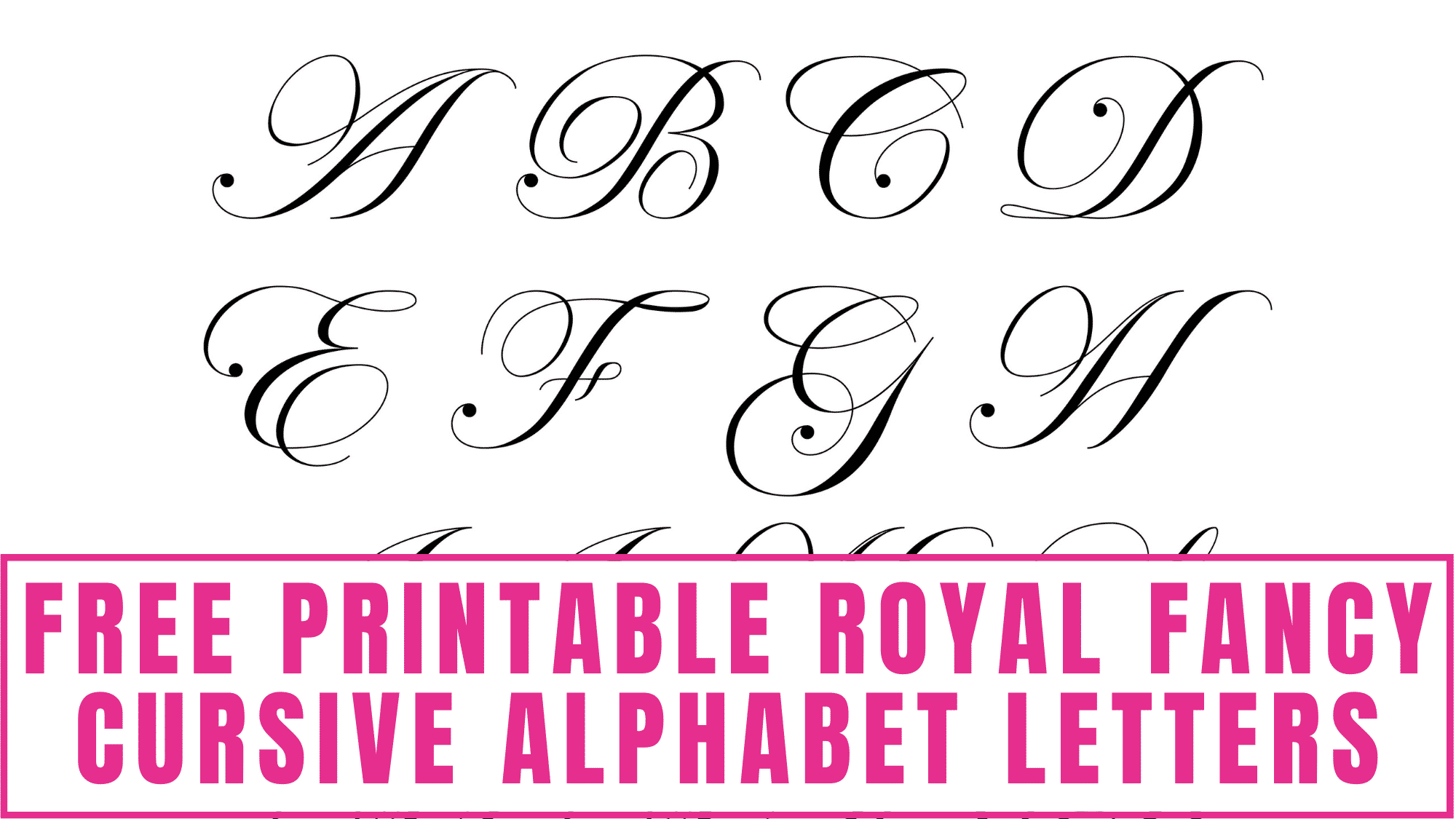 Fancy Cursive Letters Etsy Denmark