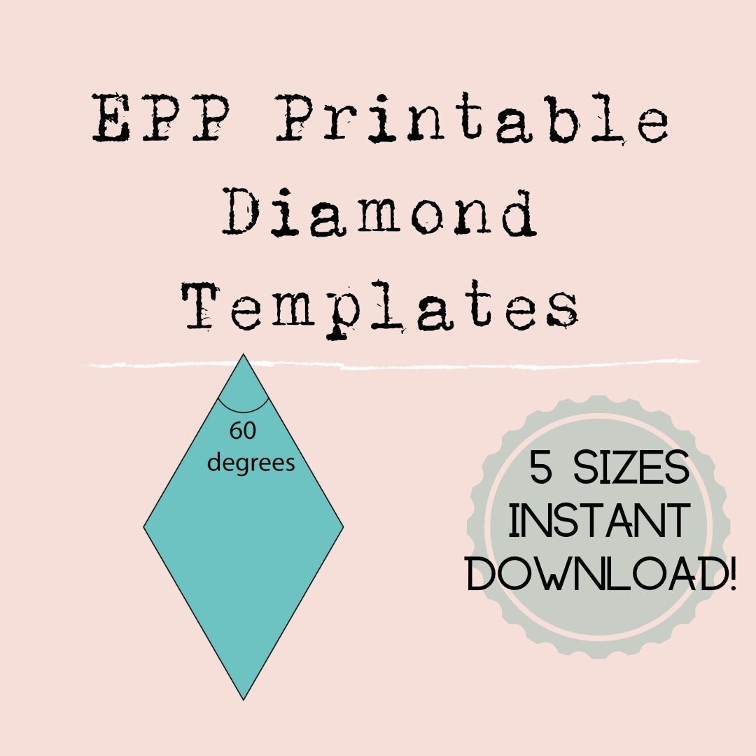 Printable Diamond Templates In 5 Sizes 60 Degree 6 Point Star Etsy Printable Diamond Templates In 5 Sizes 60 Degree 6 Point Star Etsy