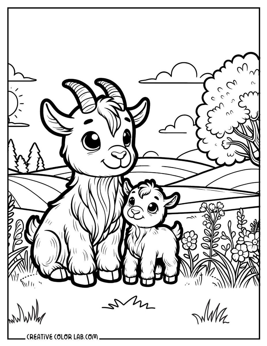 Printable Goat Coloring Pages Free PDF Downloads Printable Goat Coloring Pages Free PDF Downloads
