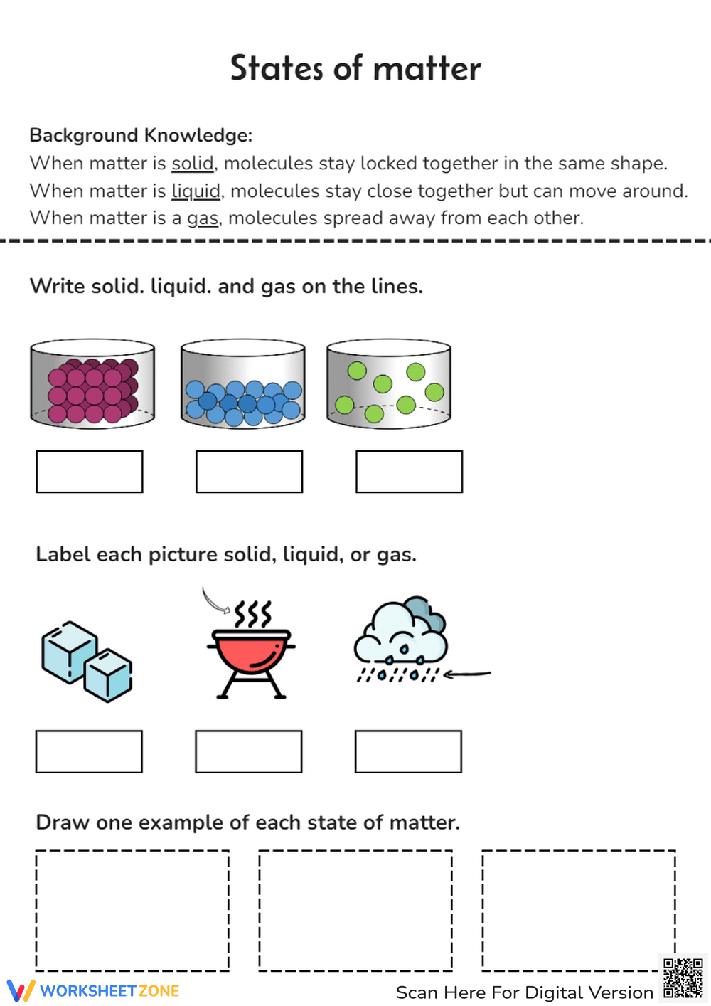 Printable Grade 7 Classification Of Matter Solid Liquid Gas Worksheets States Of Matter Particles Chemical Sciences Worksheets Top Teacher