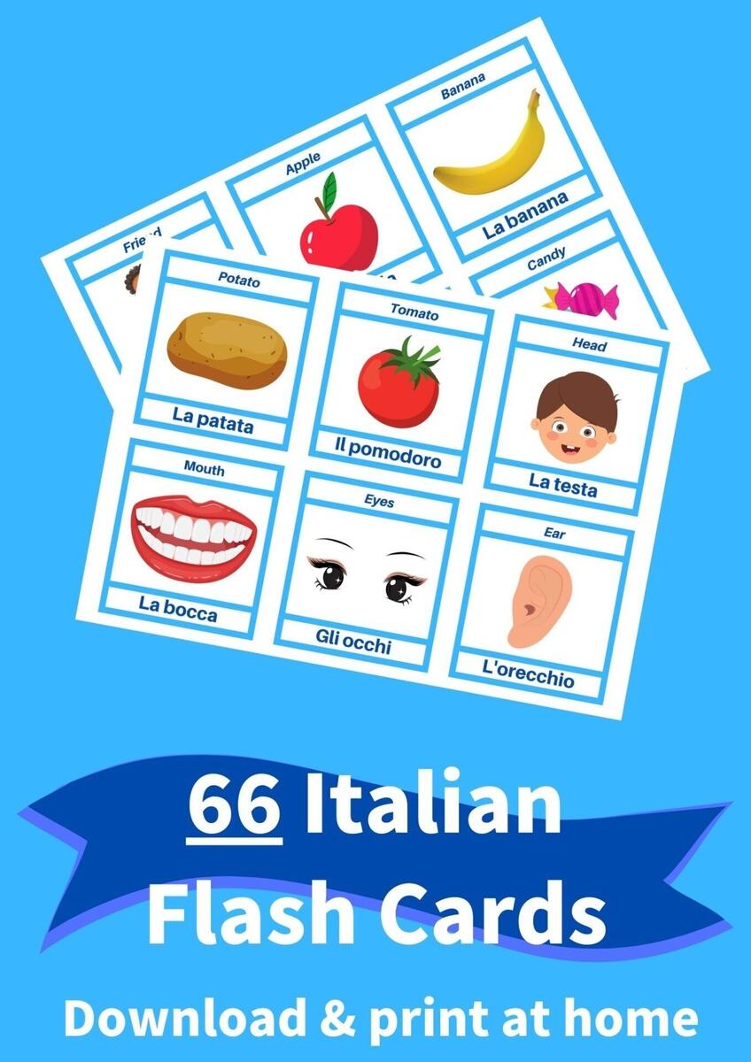 Printable ITALIAN Flashcards PDF Download Language Hobo Printable ITALIAN Flashcards PDF Download Language Hobo