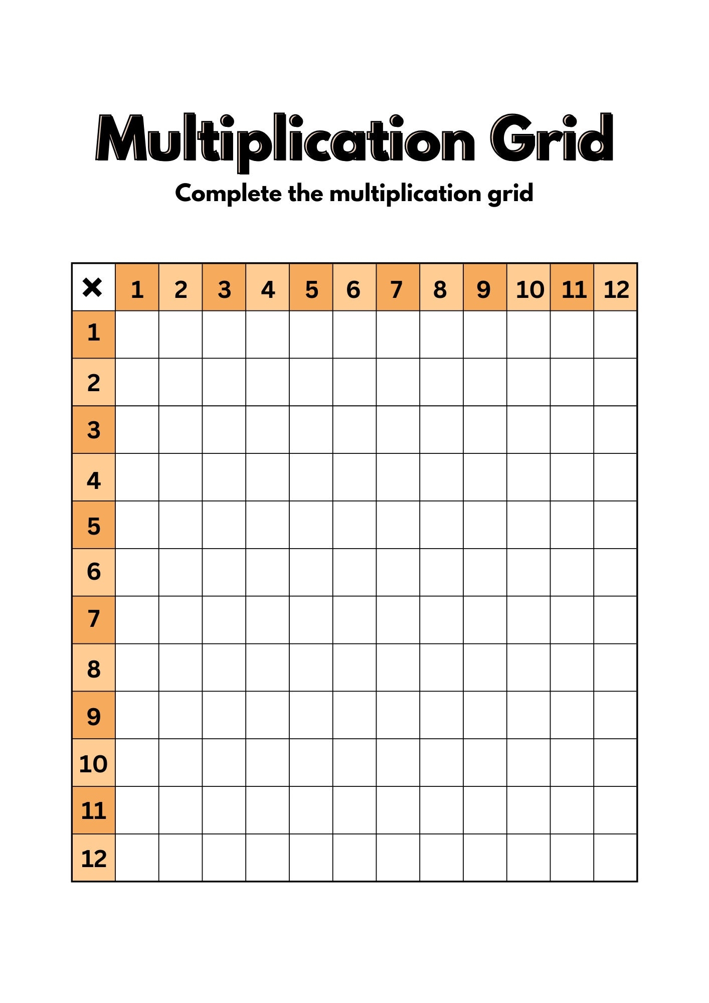 Printable Multiplication Grid Fillable Times Tables Grid Single Digit Multiplication Multiple Colors Available Etsy Printable Multiplication Grid Fillable Times Tables Grid Single Digit Multiplication Multiple Colors Available Etsy