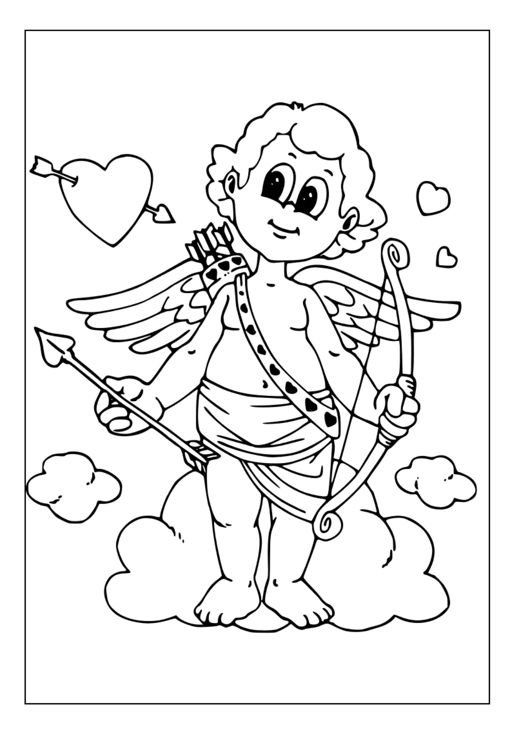 Printable Romantic Cupid Coloring Pages For Kids Adults 90 Pages Digital Download PDF Love Theme Valentine S Day Coloring Sheets Etsy Hong Kong