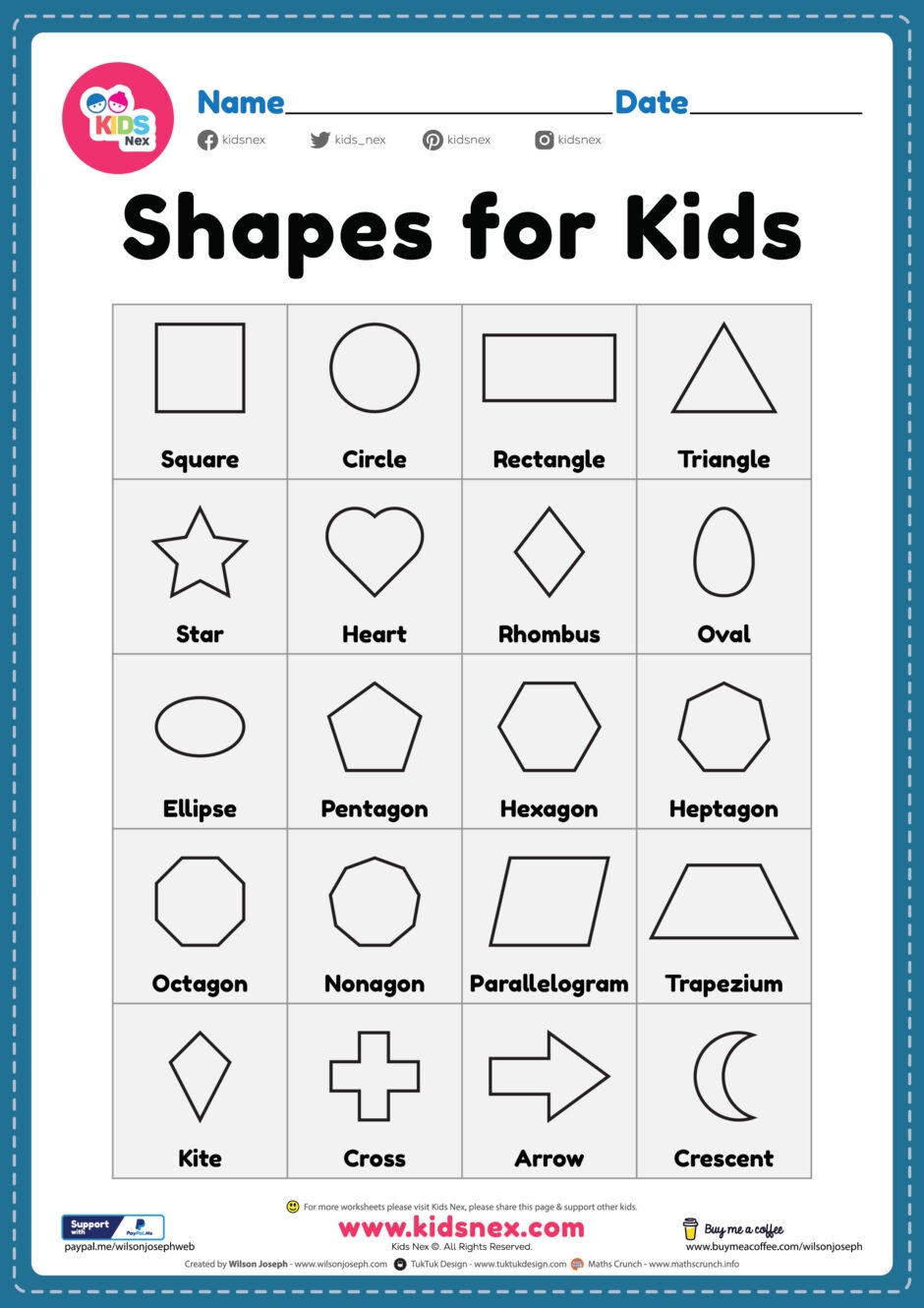 Free Custom Printable Shapes Worksheet Templates Canva