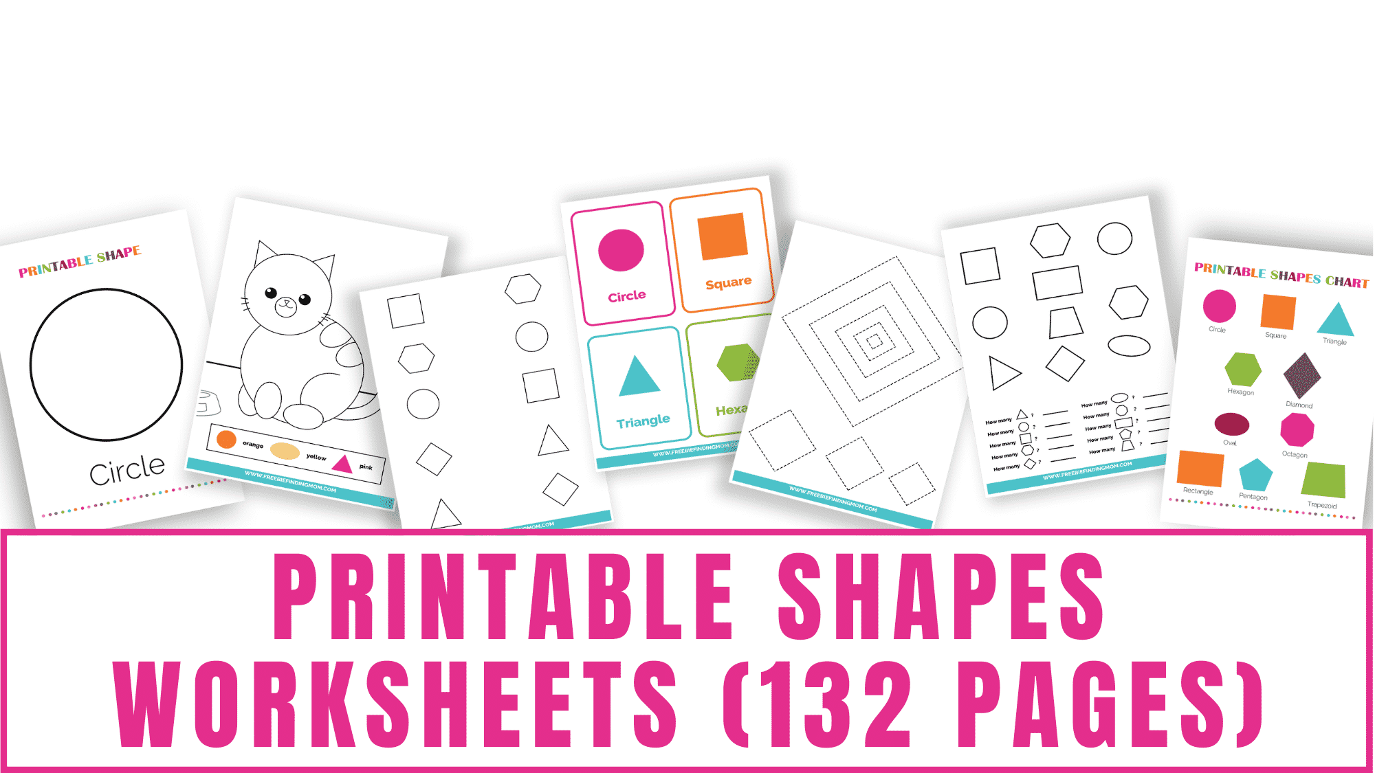 Printable Shapes Worksheets For Kindergarten Freebie Finding Mom