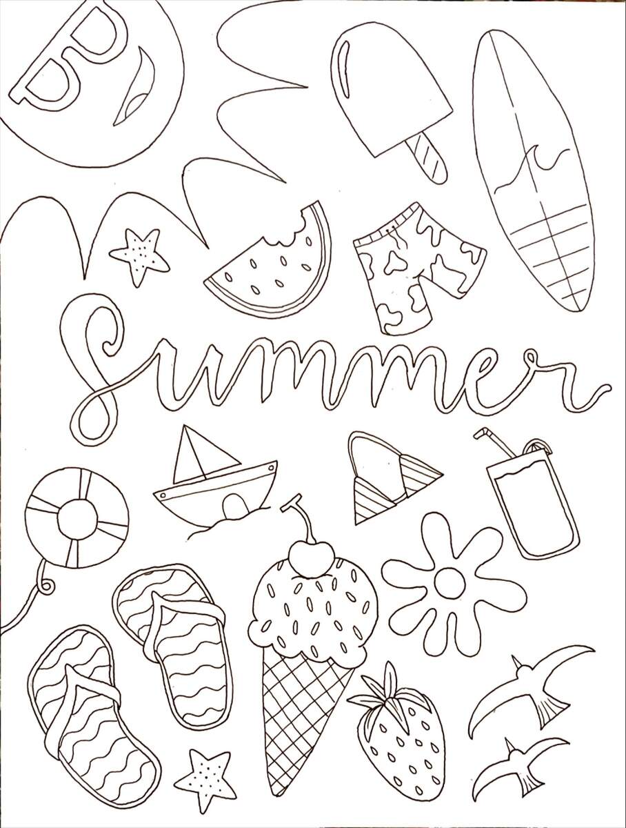 Printable Summer Coloring Pages