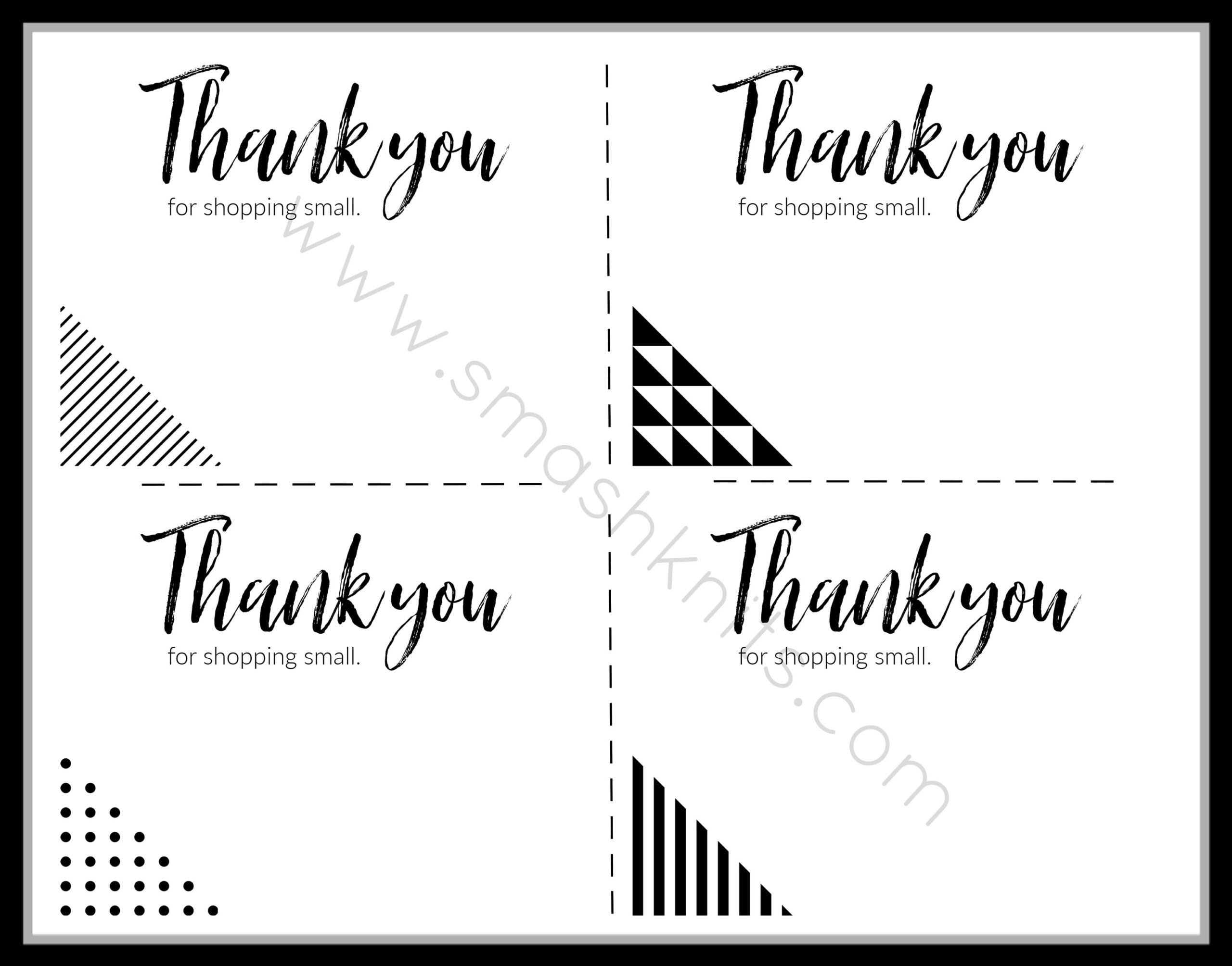 Printable Thank You Cards Small Business Gift Tags PDF Etsy Israel