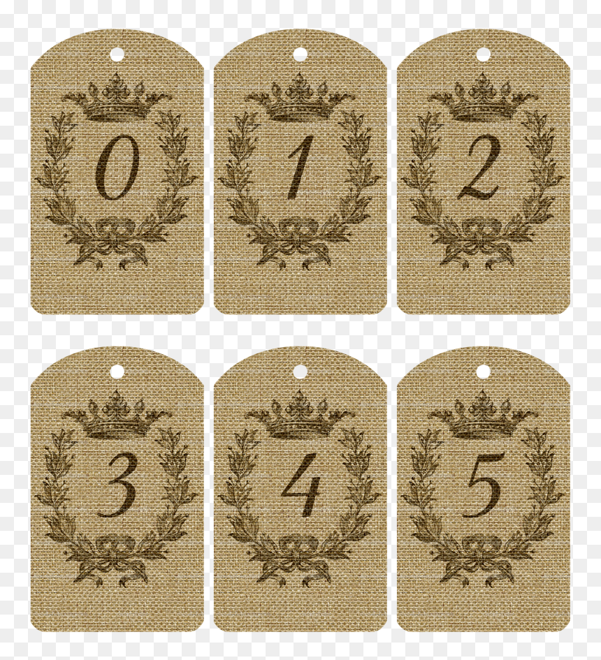Printable Vintage Numbers HD Png Download Vhv