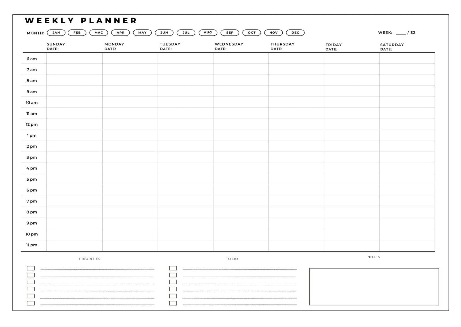 Printable Weekly Calendar With Time Slots 4 Free Templates The Pink Craft Box Printable Weekly Calendar With Time Slots 4 Free Templates The Pink Craft Box