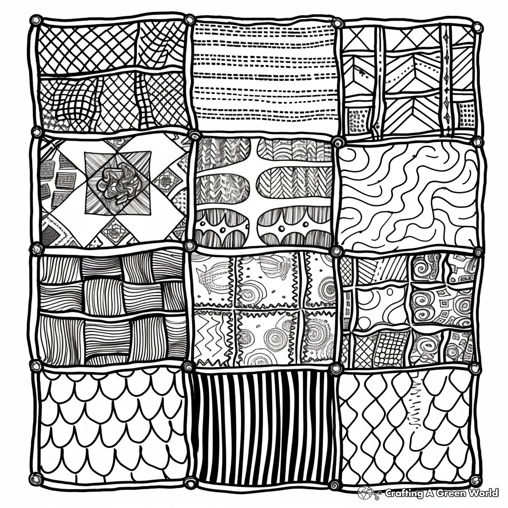 Quilt Coloring Pages Free Printable