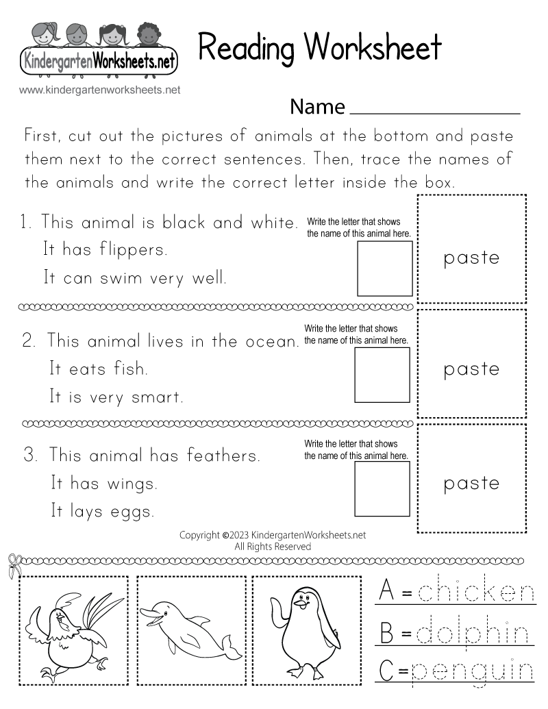 Reading Worksheet Free Printable Digital PDF Free Kindergarten Reading Comprehension Worksheet Level A