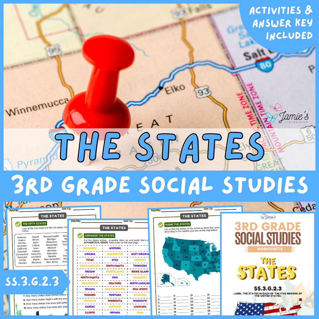 Regions Of The United States Activity Answer Key 3rd Grade Social Studies Classful