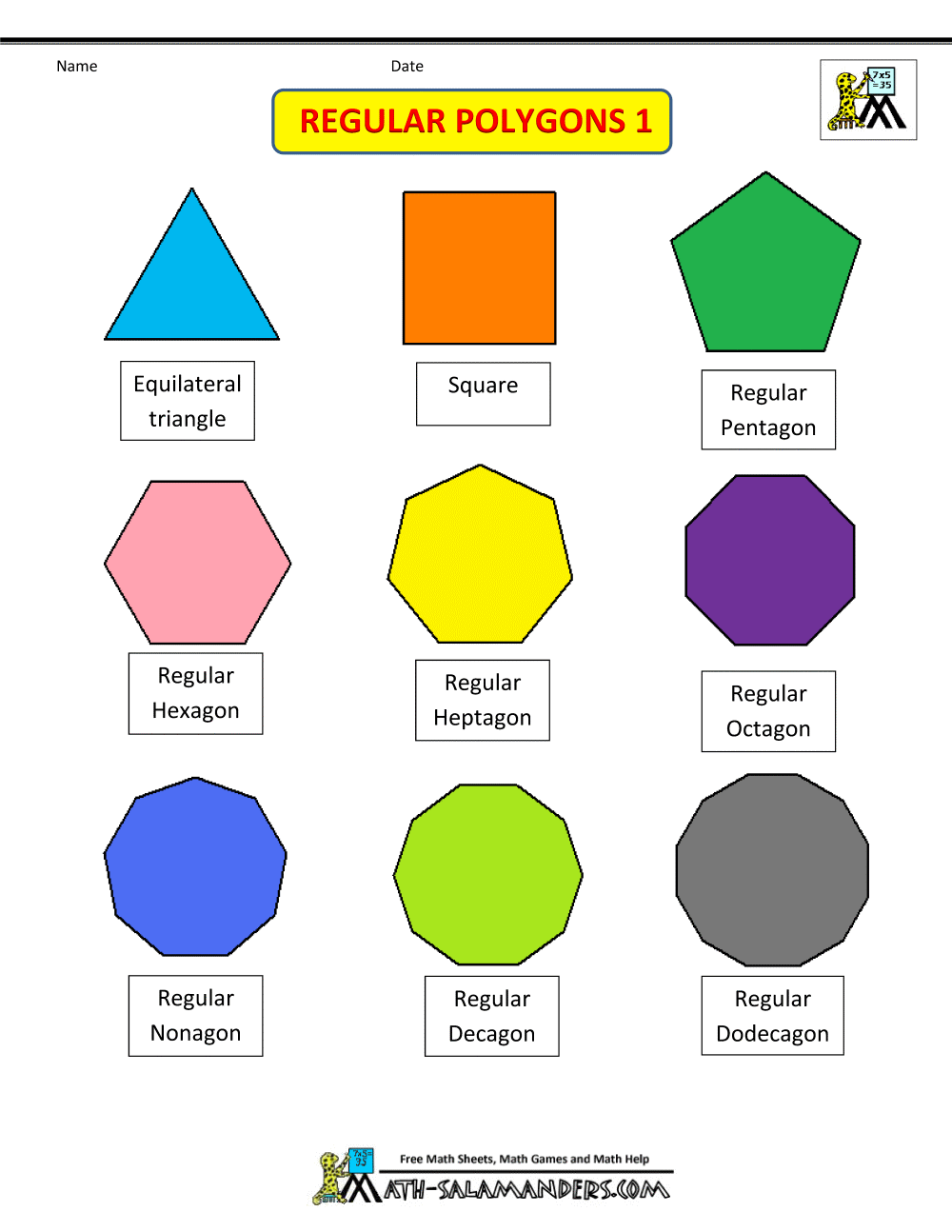 Regular Shapes Regular Shapes