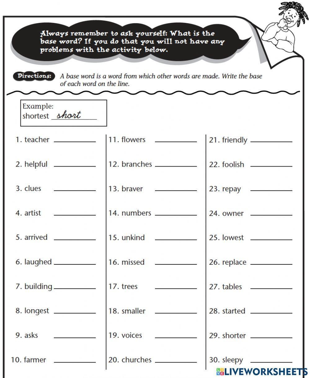 Root Words Interactive Exercise Worksheets Library Root Words Interactive Exercise Worksheets Library