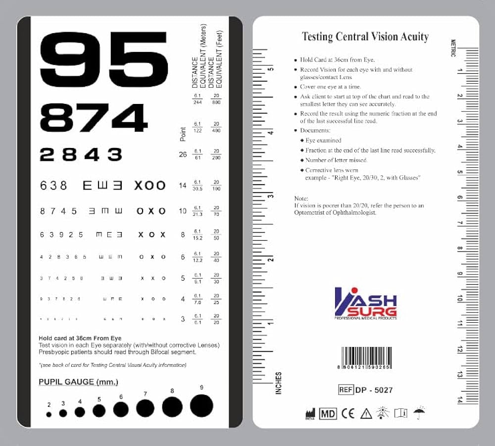 Rosenbaum Pocket Size Plastic Eye Chart 6 3 8 X 3 Amazon Sg Office Products Rosenbaum Pocket Size Plastic Eye Chart 6 3 8 X 3 Amazon Sg Office Products