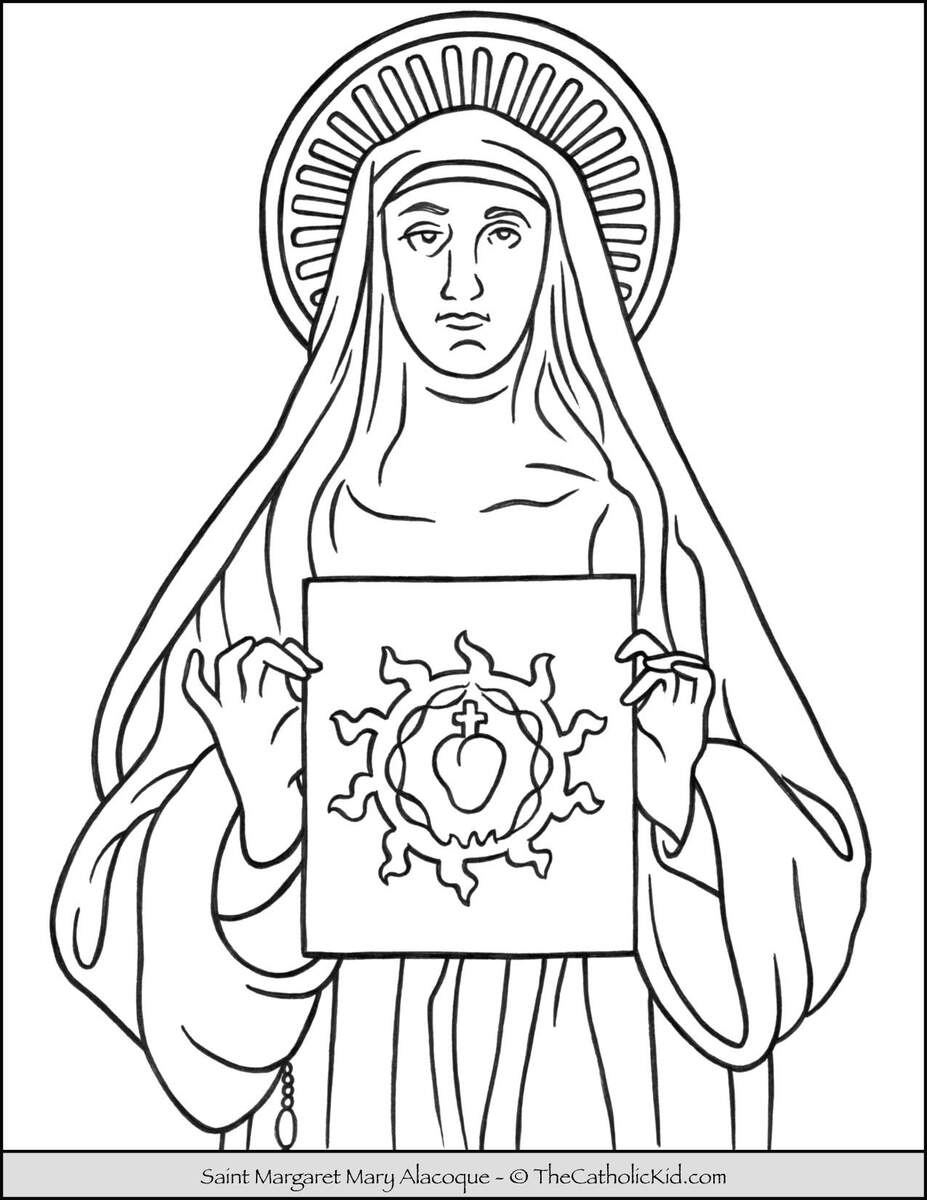 Sacred Heart Archives The Catholic Kid Catholic Coloring Pages And Games For Children