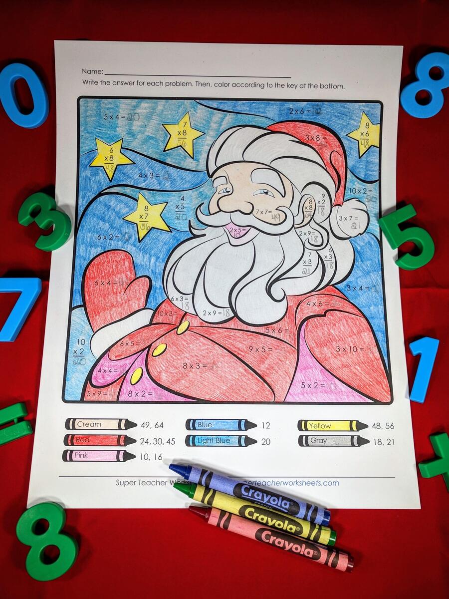 Santa Multiplication Activity Santa Multiplication Activity