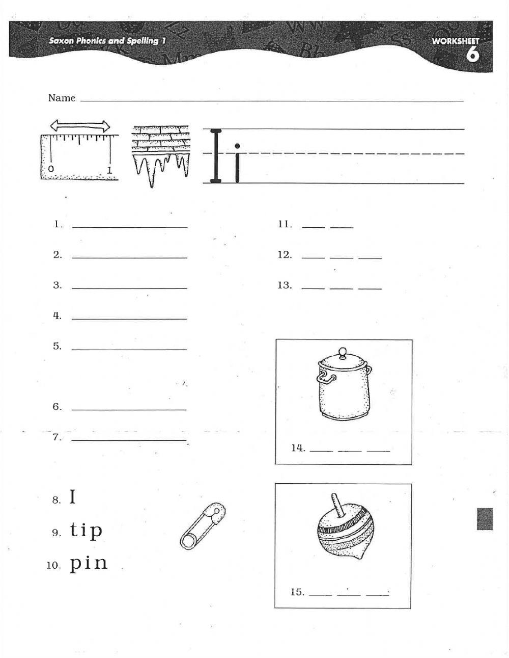 Saxon Phonics Worksheet Lesson 6 Online Exercise For Live Worksheets Library
