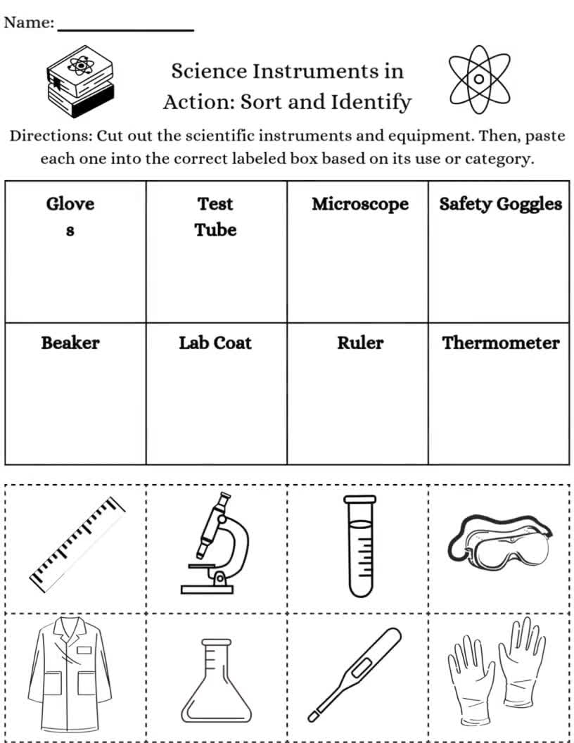 Science Tools Cut And Paste Worksheet Sort Lab Equipment PDF Digital Download Science Instrument Recognization 1st Grade Science Etsy Science Tools Cut And Paste Worksheet Sort Lab Equipment PDF Digital Download Science Instrument Recognization 1st Grade Science Etsy
