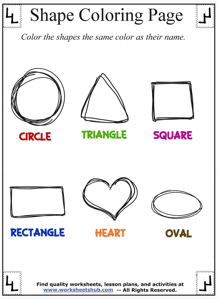 Shapes Coloring Page